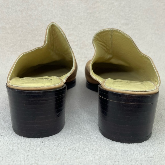 GAP Nubuck Suede Block Heel Mules-Tan/Brown-Womens 8-Classic-Preppy-Professional - Picture 7 of 8